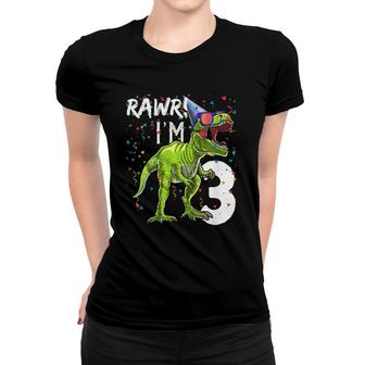 Kids Rawr Im 3 3Rd Birthdayrex Dinosaur Party Gift For Boys Women T-shirt - Seseable