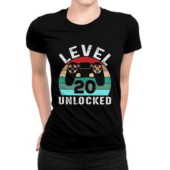 Level 20 Unlocked Since I Was Born In 2002 And Happy 20Th Birthday Women T-shirt - Seseable