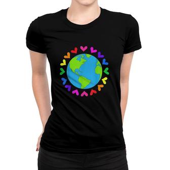Love Earth Day Environment Activist Planet Earth Women T-shirt | Mazezy