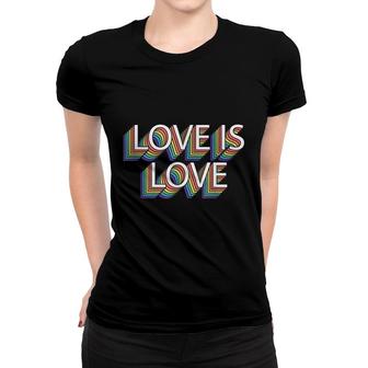 Love Is Love Gay Pride Retro Vintage Lgbt Pride Month Women T-shirt - Thegiftio UK