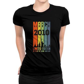 March 2010 10 Years Of Being Awesome Vintage Women T-shirt - Seseable