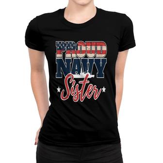 Memorial Day Veterans Day Proud Family Navy Sister Women T-shirt - Seseable