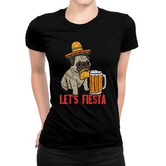 Mexican Pug Dog Taco Lets Fiesta Party Cinco De Mayo Kids Women T-shirt - Seseable