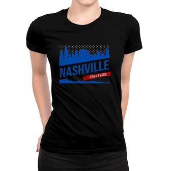 Nashville Skyline Tennessee Music City Women T-shirt | Mazezy