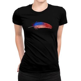 Native American Veteran Flag Day Feather For July 4Th Women T-shirt - Seseable