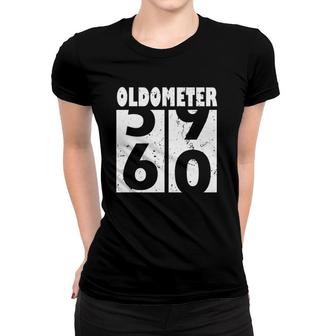 Oldometer 60 Funny 60Th Birthday Gift 59 60 Years Old Women T-shirt - Seseable