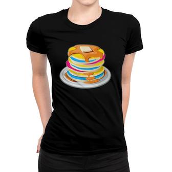 Pansexual Lgbtq Buttermilk Pancakes Gay Pride Month Women T-shirt - Seseable