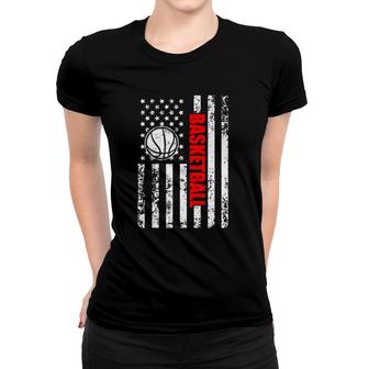Patriotic Us American Flag Basketball Women T-shirt - Seseable