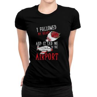 Pilot Valentines Day Cool Aviator Airplane Aviation Gifts Women T-shirt - Seseable