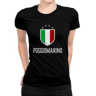 Poggiomarino Italy - Italian Italia Flag Women T-shirt - Seseable