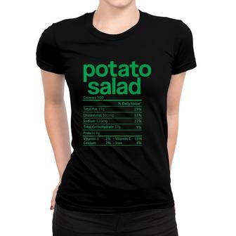 Potato Salad Nutrition Facts Funny Thanksgiving Christmas Women T-shirt - Seseable