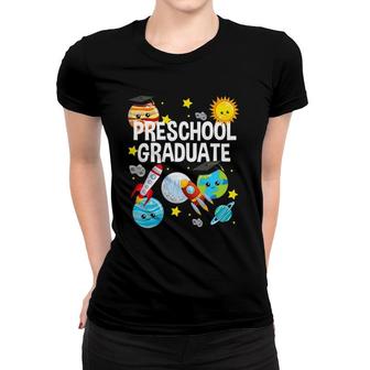 Preschool Graduate Outer Space Solar System Graduation Pre-K Women T-shirt - Seseable