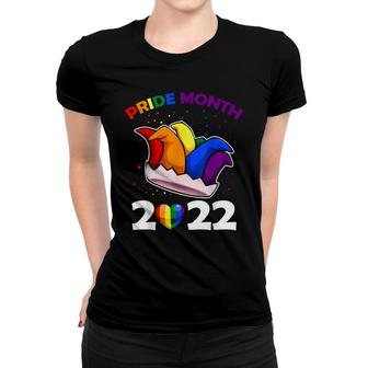 Pride Month 2022 Lgbt-Q Jester Hat Rainbow Flag Gay Pride Women T-shirt - Thegiftio