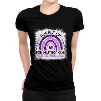 Purple Up For Military Kids Cool Month Of The Military Child Women T-shirt - Seseable