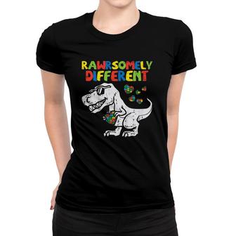Rawrsomely Different Trex Dino Boys Autism Awareness Toddler Women T-shirt - Seseable