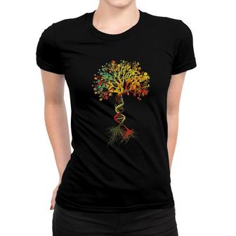 Reality Glitch Dna Tree Life Biologist Science Earth Day Women T-shirt - Seseable