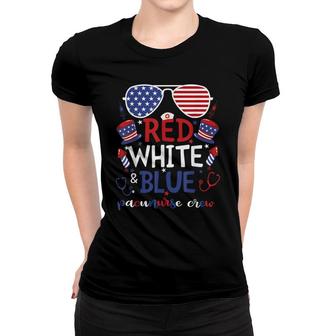 Red White Blue Pacu Nurse Crew Patriotic 4Th Of July Nursing Women T-shirt - Seseable