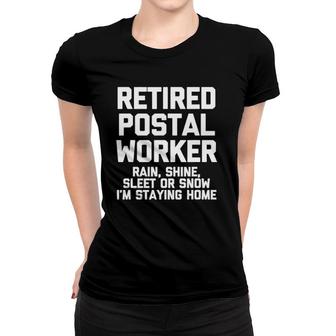 Retired Postal Worker Funny Postal Clerk Post Office Women T-shirt | Mazezy
