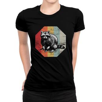 Retro Racoon Trash Panda Raccoon Women T-shirt | Mazezy