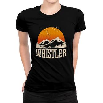 Retro Whistler Mountain Hiking Vacation Souvenir Women T-shirt | Mazezy