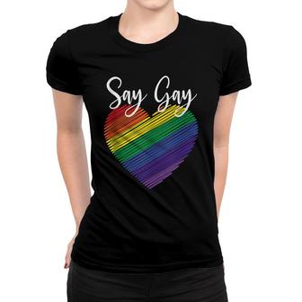 Say Gay Florida Trans Gay Pride Proud Lqbtq Women T-shirt - Seseable