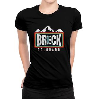 Ski Breckenridge Co Retro Cool Colorado Breck Vintage Ski Women T-shirt | Mazezy