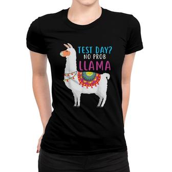 Staar Test Day No Problem Llama Teacher Testing Test Day Women T-shirt - Seseable