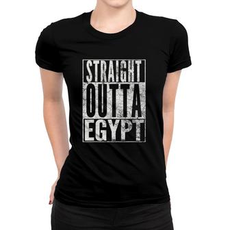 Straight Outta Egypt Fun African Vintage Men Women Kids Gift Women T-shirt