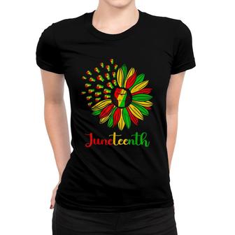 Sunflower Juneteenth Blackhistory African American June 1865 Women T-shirt - Thegiftio UK