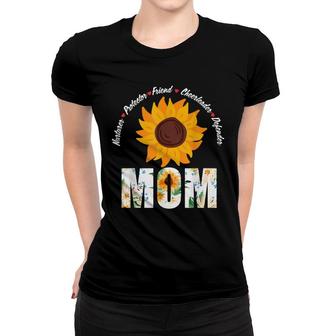 Sunflower Mom Nurturer Protector Friend Cute Mothers Day Women T-shirt - Seseable