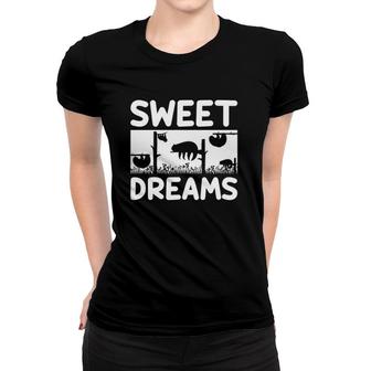 Sweet Dreams Funny Sloth Gift Women T-shirt | Mazezy