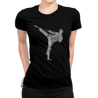 Taekwondo Fighter 5 Tenets Of Tkd Martial Arts Women T-shirt | Mazezy
