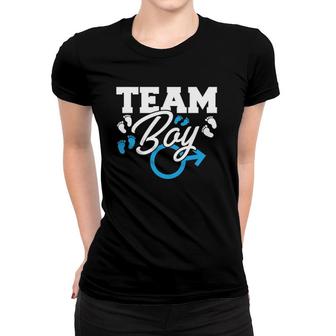 Team Boy Gender Reveal Baby Shower Garment I Gender Reveal Women T-shirt | Mazezy