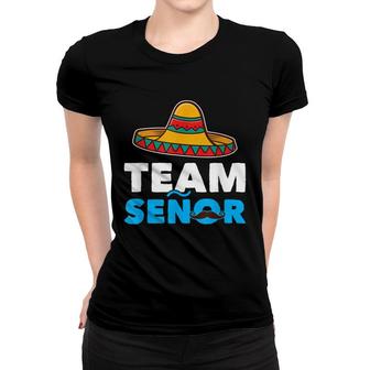 Team Senor Mexican Gender Reveal Boy Baby Shower Party Ideas Women T-shirt - Seseable