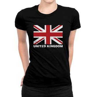 United Kingdom British Flag Union Jack Flag Novelty Gift Women T-shirt | Mazezy