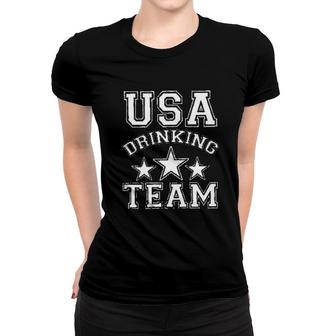 USA Drinking Team Stars Enjoyable Gift 2022 Women T-shirt - Seseable