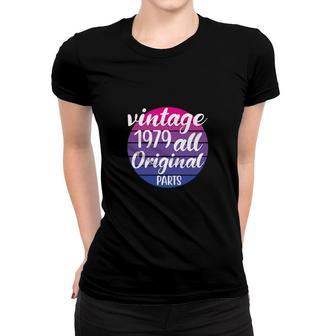 Vintage 1979 All Original Parts Circle 43Th Birthday 1979 Women T-shirt - Seseable