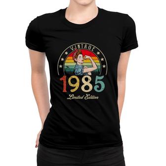 Vintage 1985 Limited Edition 1985 37Th Birthday 37 Years Old Women T-shirt | Mazezy
