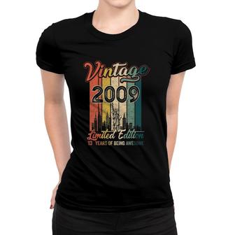 Vintage 2009 13Th Birthday Gifts 13 Years Of Being Awesome Women T-shirt | Mazezy