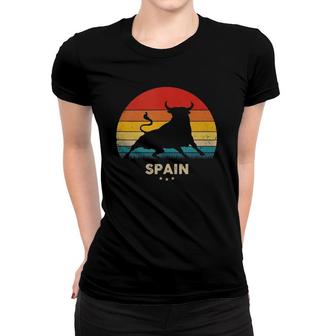 Vintage Bull Silhouette Spain Women T-shirt | Mazezy
