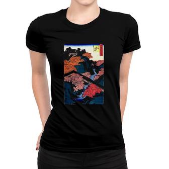 Vintage Famous Japanese Woodblock Art Tofuku Temple Stylish Women T-shirt - Seseable