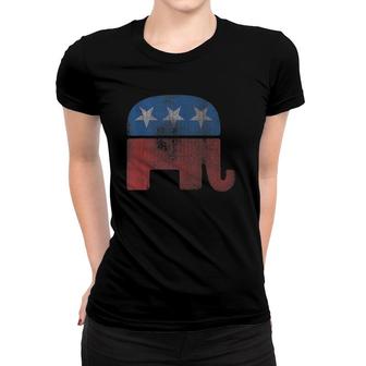 Vintage Republican Gop Elephant Women T-shirt | Mazezy