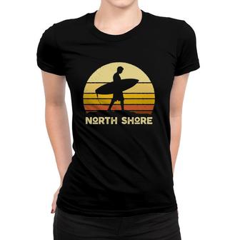 Vintage Sunset North Shore Hawaii Surf Beach Bum 70S Classic Women T-shirt | Mazezy