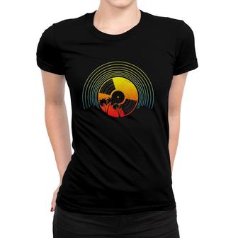 Vinyl Record 33 45 Rpm Vintage Sunset Retro Dj Women T-shirt | Mazezy