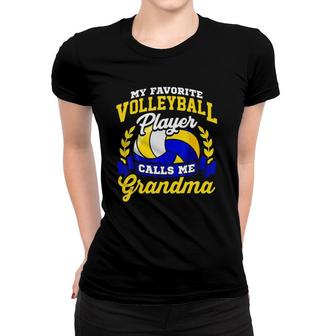 Volleyball Quote My Favorite Player Calls Me Grandma Women T-shirt - Seseable