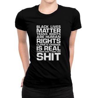 Womens Black Lives Matter Trans Rights Are Human Rights Awareness V-Neck Women T-shirt - Seseable