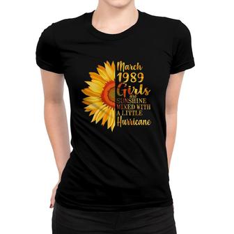 Womens March Girls 1989 32Nd Birthday Gifts 32 Years Old Women T-shirt - Seseable