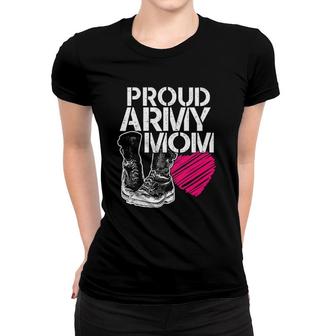 Womens Proud Army Mom Gift Women T-shirt - Seseable