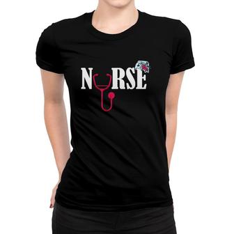 Womens Proud Nurse Cna Nursing Health Care Assistant Doctor Gift Women T-shirt - Seseable