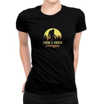Xeire Bigfoot Real Hide And Seek Champion Short Sleeve Tees Women T-shirt - Monsterry